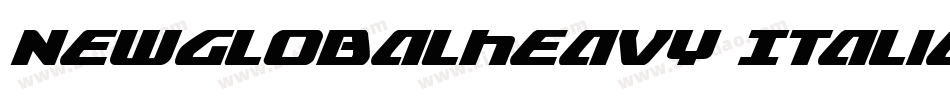 NewGlobalHeavy Italic字体转换